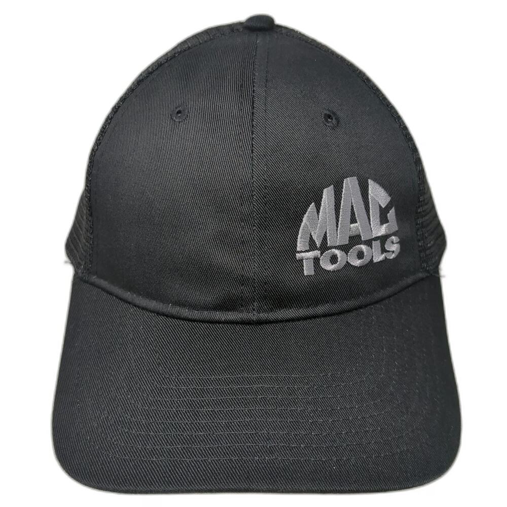 Mac Tools Trucker Hat Black One Size Mesh Back Snapback Hat Embroidered Logo